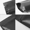 Gift Wrap 100Pcs Matte Black Aluminum Foil Stand Up Bag Tear Notch Reusable Reclosable Waterproof Food Dried Fruits Beans