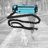 Colliers de chien Polyester réfléchissant mains libres laisse formation corde de course avec sac de taille Portable collier laisses plomb fort