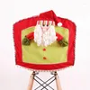 Chair Covers Christmas Flannel Santa Snowman Cover Party Kitchen El Dining Table Back Slipcover Elk Decor