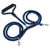 Dog Collars 2 In 1 Transer Double Leashes Strong Leash For Pet Outdoor Walking