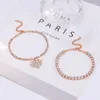 anklets 2pcs/set boho iced out bling ranestone heart for women gothアクセサリーテニスチェーンフットファッションジュエリーギフト