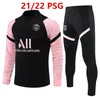 2021 2022 PSG voetbal trainingspak 20/21/22 Klassieke stijl MBAPPE voetbalshirt psg Trainingspak Half pull Lange mouw SERGIO RAMOS VERRATTI ICARDI volwassen kinderen