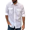 Casual shirts heren heren heren met lange mouwen