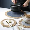 Tapis de table napperon en paille de style japonais coussin isolant antidérapant moderne minimaliste ménage Anti-brûlure tasse à café bol tapis