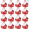 Hediye Sargısı 25 PCS Noel Kırmızı Küçük Ev Şeker Kutusu Kurabiye Çantaları Tedavi Kutuları Paketleme Kılıfları