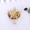 Decorazioni natalizie 1PC Decorazione 20cm Glitter Metal Star Ornamnet Xmas Party Stelle dorate Decor in ferro battuto per la parte superiore dell'albero