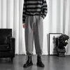 Pantalon pour hommes Printemps Automne Harlan Hommes Baggy Streetwear Mode Couleur Solide Costume Casual Pantalon Longueur Cheville Femme Style Coréen