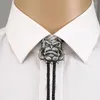 Bow Ties kdg Western kovboy çinko alaşım kısır köpek kravat kolye kolye gerçek deri kordon
