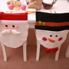 의자 덮개 크리스마스 장식 의자 세트 산타 클로스 눈사람 식당 식탁 접시 테이블 복장 복장 업 홀리데이 공급