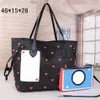 Two-piece ladies quality women shoulder bags Large tote shopping handbag satchel Retro purse heart shape280q