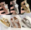 2023 New Luxury Women Panthere Watch 2 طبقة صف من الفولاذ المقاوم للصدأ حزام الياقوت CZ Diamond Clock Panther Leopard Quartz Wristwatch 22mm 27mm