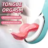 Massaggiatore giocattolo del sesso Tongue Lick Vibratore Realistico Leccata orale Giocattoli Masturbazione femminile Capezzolo Stimolazione del clitoride Doppie estremità Usa prodotti