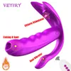 Beauty Items 3 IN 1 Sucking Dildo Vibrator Heating Tongue Licking Anal Vagina Clitoris Stimulator Wearable sexy Toys for Women Remote Control