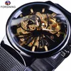 Forsining 2017 mode luxe mince petit cadran unisexe conception étanche montres hommes marque de luxe squelette montre mâle montre-bracelet 251V