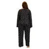 Survêtements grande taille ensemble de vêtements de nuit femmes noir imprimé T-Shirt pantalon grand Homewear deux pièces costume vêtements de nuit pyjamas