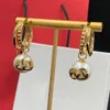 Chinese court style charm earrings 18k gold plated brass material vintage brand luxury earrings designer ladies girls women aretes bridal party gift jewelry