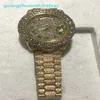 NUOVO orologio da uomo con diamanti automatici moda orologio da polso da uomo automatico 43MM cassa in acciaio inossidabile con cassa in oro diamante pieno di diamanti ghiacciati 2494