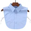 Bow Ties Denim Men Fake Collar Shirt False Black Blue Male Kragen White Detachable Shirts Nep Kraag Neckwear