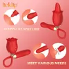 Sex toy massager LICKLIP 10 Frequency Detachable Rose Vibrator Fully Automatic Retractable Tongue Lick Swing Female Masturbator Massage Toys