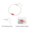 Braccialetti con ciondoli Beadsnice Citrino naturale Fragola Cristallo Bracciale in argento Lusso Catena di pietre preziose di alta qualità Gioielli di perle ID 40972