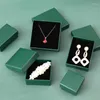 Jewelry Pouches Composed Diamond Green Gift Boxes Elegance Color Jewellery Packing Available Necklace Pendant Earring Bracelet Brooch