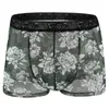 Unterhosen Herrenunterwäsche Boxershorts Transparente Spitze Atmungsaktive Höschen Jockstraps Ausbuchtungsbeutel Boxershorts Dessous Sexy Männer