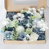 Dekorativa blommor DIY Konstgjord kombination Box Set Kissing Balls Fake Rose For Centerpieces Wedding Bouquets Christmas Gift Party Decor