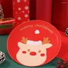 Plates YOZWOO 2022 Christmas Elk Dinner Plate Santa Claus Cutlery Set Cartoon Cute Ceramic Factory Wholesale