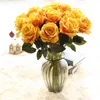 Decoratieve bloemen 1 Branch Rose Silk Artificial Flower For Table Setting Wedding Party Festival Home Decoratie Arrangementen