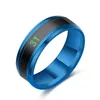Rostfritt st￥l band ring fysisk intelligent k￤nsla k￤nsla f￤rg byte ringar f￶r kvinnor m￤n kroppstemperatur par ring