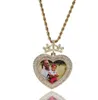 Custom Made Princess Picture Photo Pendant Necklace Icy Zircon Charm with 24" Rope Chain Men Women Hiphop Rock Jewelry Gift