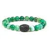 Strand mode gröna pärlor armband för kvinnor män malachite agates tiger eye sten armband handgjorda helande reiki smycken