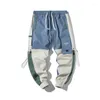 Men's Pants IN Men's Cargo Harem Jogger Ribbons Men Streetwear Hip Hop Sweatpants Fashion Woman Trousers