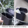 Portable Hanging Mini Car Trash Can Wastebasket Trash Can with Lid for Car Office Home Auto Storage Bin Accessories