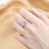 حلقات الكتلة S925 Sterling Silver Ring شخصية Mahjong Zircon Open for Women Fashion Complicing Party Jewelry المجوهرات