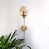 Moderne Glas Lampenschirm Wand Lampe Kreative Goldene Wandlampen Runde Nordic Beleuchtung Leuchte Hause Nacht Wohnzimmer Küche lampe