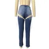 Pants High Waisted Skinny Jeans Ladies Sexy Bodycon Women Plus Size Streetwear Denim Hole Wholesale Drop