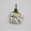 Fleurs décoratives 36 pièces Mini PE Calla Lily Bouquet de fleurs artificielles multicolore Rose décoration de fête de mariage Scrapbooking faux