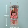 Decorative Flowers Soap Rose LED Flower Plastic Bottles Wedding Artificial Valentines Day Mothers Christmas Gift