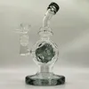 2022 8 Inch Heady Bong Glass Water Pipe Bong Dabber Rig Recycler Pipes Bongs Bllue Round Nest Comb Filter Smoke Pipes 14.4mm Female Joint with Regular Bowl&Banger