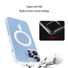 Magsafe Transparent Clear Acrylic Magnetic Shockproof Phone Cases For iPhone 14 13 12 11 Pro Max Mini XR XS X Compatible Magnetic Charger