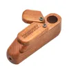 Natural Wood Dry Herb Tobacco Pipes Portable Storage Box Rotating Cover Innovative Design Filter Handpipes Handmade Cigarette Wooden Smoking Holder DHL