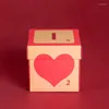 Wrap regalo 3pcs Kraft Paper Suprise Box Square quadrati per San Valentino Fai da te Fai da te Festival Festival Feste