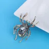 Broches Wulibaby Rhinestone Spider para mujeres Unisex Vintage Insects Party Casual Pins Gifts