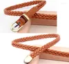 Belts Ladies Belt Wholesale Hand-woven Knotted PU Fashion Multi Color Dress Versatile Summer Jeans Decorative Waistbands