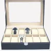 Faux lederen horlogebox display case Organizer 12 slots sieraden opbergbox238u