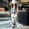 Sukienki swobodne kobiety elegancka szyfonowa sukienka bez rękawów nadmorska wakacyjna plaża A-line lato 2022 Retro Chycka Kwiatowa spódnica Kobieta