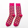 Herrensocken für Damen, bunt, Chili, Baumwolle, Neuheitssocke, lustig, für Männer, große Größe, Crew, männlich, 2 Paar, Drop #D