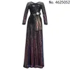 Roupas étnicas Sexy V pescoço preto Vestido para jantar de lantejoulas DIASHIKI Vestidos de festas de casamento de baile africanos elegantes dubai abaya long maxi vestido