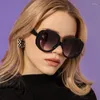 Sunglasses Vintage Round Women Retro Brand Designer Classic Sun Glasses Fashion Big Frame Trendy Ladies